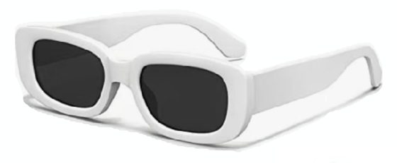Lentes blancos rectangulares