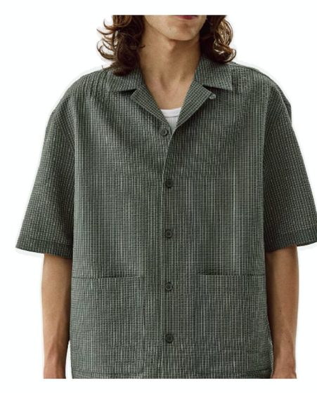 Sobrecamisa verde de manga corta