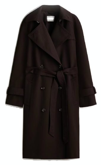 Gabardina café oscuro